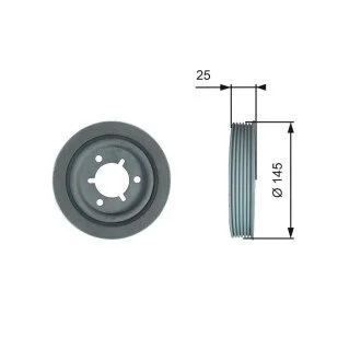 Шків коленвалу Gates TVD1056