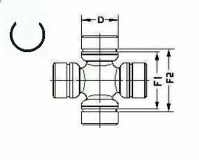 Хрестовина карданного вала Kia Sorento I (JC) 02-/Hyundai/Mazda Proceed 99- GKN (Lobro) U960