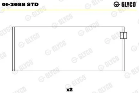 Вкладеш шатунні Glyco 01-3688 STD