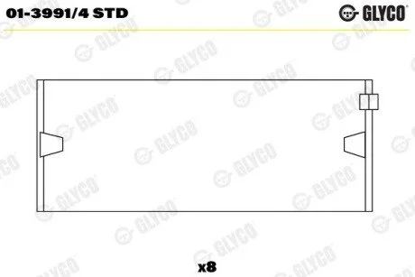 Вкладиш шатунний Glyco 01-3991/4 STD