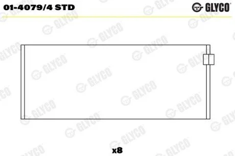 Вкладеш шатунні Glyco 01-4079/4 STD
