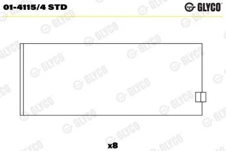 Вкладеш шатунні Glyco 01-4115/4 STD