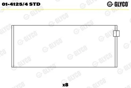 Підшипник ковзання PKW Glyco 01-4125/4 STD