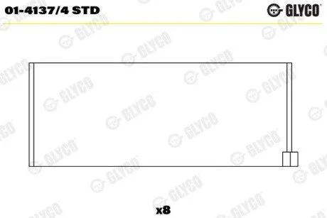 Вкладиш шатунний Glyco 01-4137/4 STD