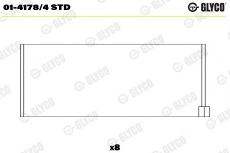 Вкладиш шатунний Glyco 01-4178/4 STD