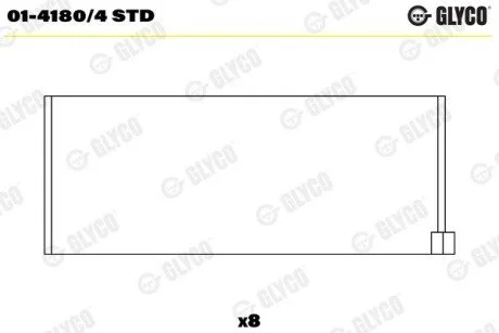 Вкладеш шатунні Glyco 01-4180/4 STD