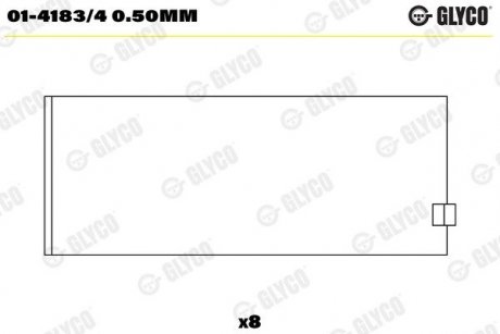 Підшипник ковзання PKW Glyco 01-4183/4 0.50MM (фото 1)