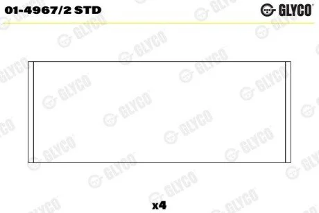 Вкладиш шатунний Glyco 01-4967/2 STD