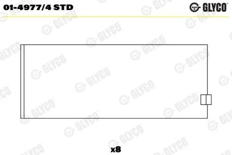 Вкладиш шатунний Glyco 01-4977/4 STD
