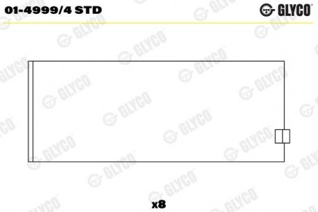 Вкладеш шатунні Glyco 01-4999/4 STD