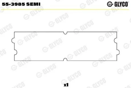 Підшипник ковзання PKW Glyco 55-3985 SEMI