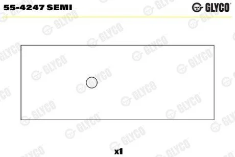 Підшипник ковзання PKW Glyco 55-4247 SEMI