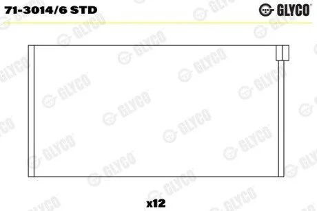 Автозапчастина Glyco 7130146STD