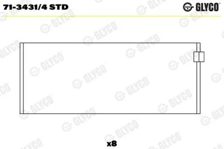 Фото вкладиш Glyco 7134314STD Вкладиш Glyco 7134314STD