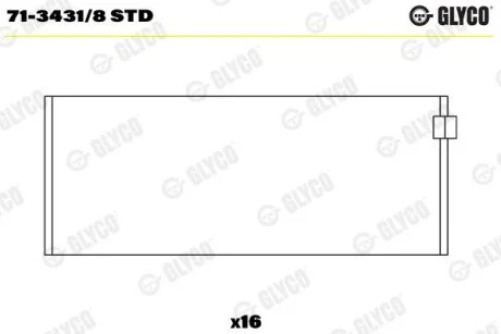 Автозапчасть Glyco 7134318STD