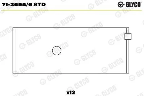 Вкладеш шатунні Glyco 71-3695/6 STD