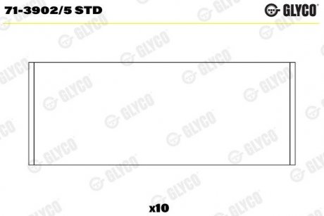 Вкладиш шатунний Glyco 71-3902/5 STD