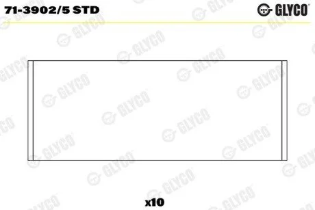 Вкладиш шатунний Glyco 71-3902/5 STD
