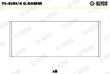Вкладыши Glyco 71-4151/4 0.50MM