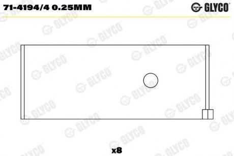 Вкладиш шатунний Glyco 71-4194/4 0.25MM