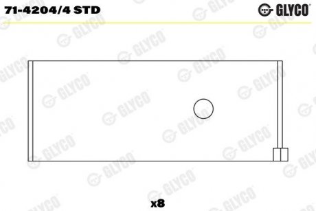 Вкладиш шатунний Glyco 71-4204/4 STD