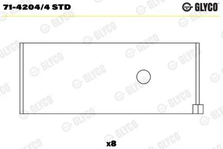 Вкладеш шатунні Glyco 71-4204/4 STD