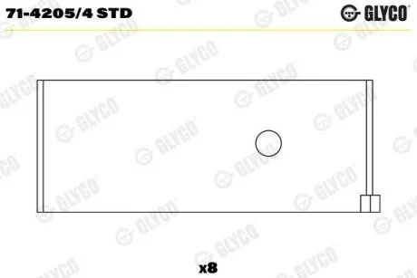 Вкладиш шатунний Glyco 71-4205/4 STD