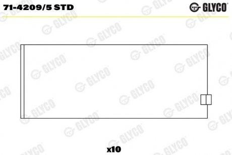Підшипник ковзання PKW Glyco 71-4209/5 STD (фото 1)