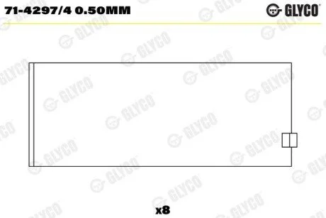 Подшипник скольжения PKW Glyco 71-4297/4 0.50MM