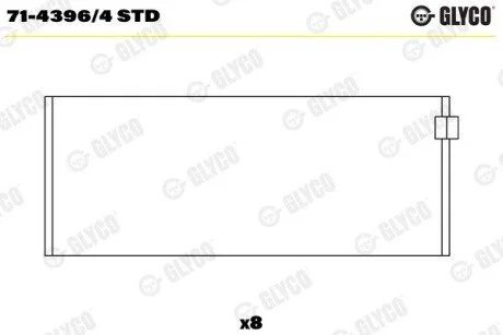 Вкладиші шатунні, комплект Glyco 7143964STD