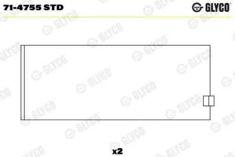 Підшипник ковзання TUCK DEUTZ Glyco 71-4755 STD