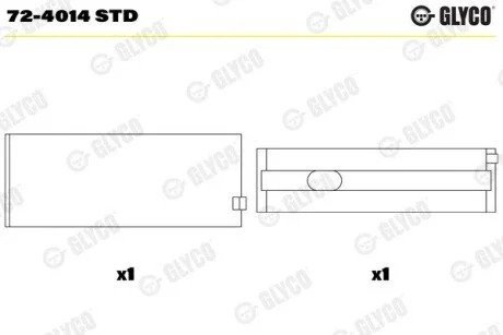Подшипник скольжения PKW Glyco 72-4014 STD