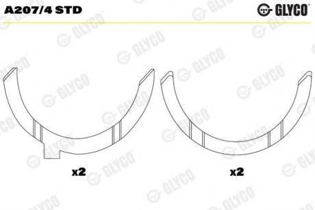 Полукольца STD Glyco A207/4 STD