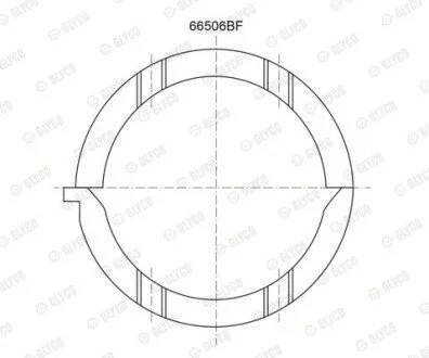 Опора колінвалу Glyco A208/2 STD