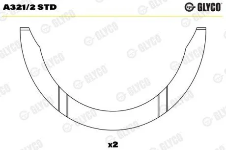Опора колінвалу Glyco A3212STD