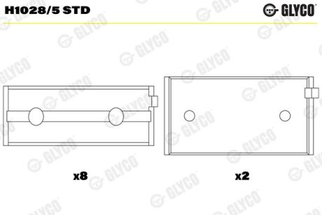 Mainbearings Glyco H10285STD (фото 1)