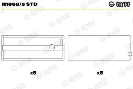 Підшипник колінвалу Glyco H10685STD