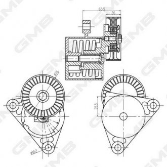 Ролик натяжной Aveo/Lacetti GMB GAT10090