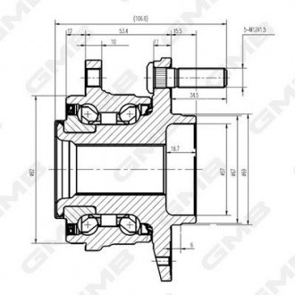 Ступица колеса GMB GH34870
