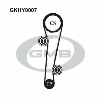 Комплект ремня ГРМ GMB GKHY0007 (фото 1)