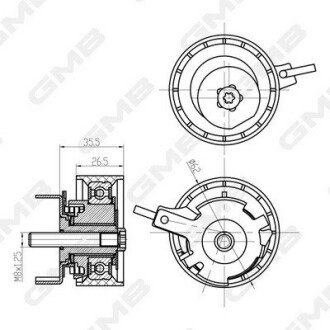 FORD Натяжной ролик Focus, Kuga, C-Max, 1,5-1,6EcoBoost GMB GTB1060 (фото 1)