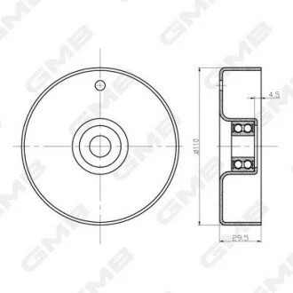 DB Ролик натяж. M111 W124/201/210 LT 97- GMB GTC0400