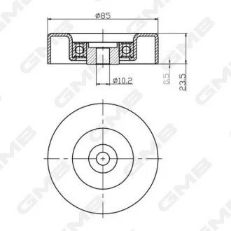 SUZUKI Ролик паразитный Grand Vitara 2.0 98- GMB GTC0840 (фото 1)