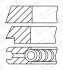 Кільця поршневі VW Caddy/Golf/Passat 1.6/1.8/2.2i 83- (81.00mm/STD) (1.5-1.75-3) 0810940030