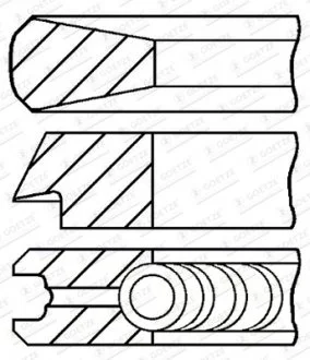 Поршневые кольца BMW X5 E70 84мм. (2,5/2/2) GOETZE 08-114400-45