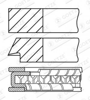 Кольца поршневые FORD 79,00 1,6 16V Zetec 1,2 x 1,5 x 2,0 GOETZE 08-141300-30