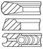 Комплект поршневых колец STD 08-143600-00