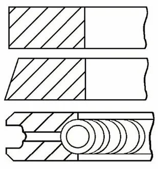 Кольца поршневые Toyota. MINI GOETZE 08-424107-00