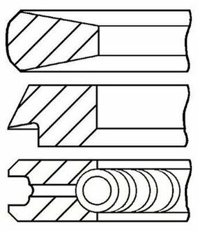 Кольца поршневые, комплект GOETZE 08-431100-00