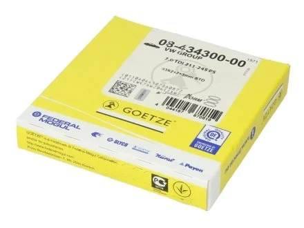 Кільця поршневі PKW GOETZE 08-434300-00